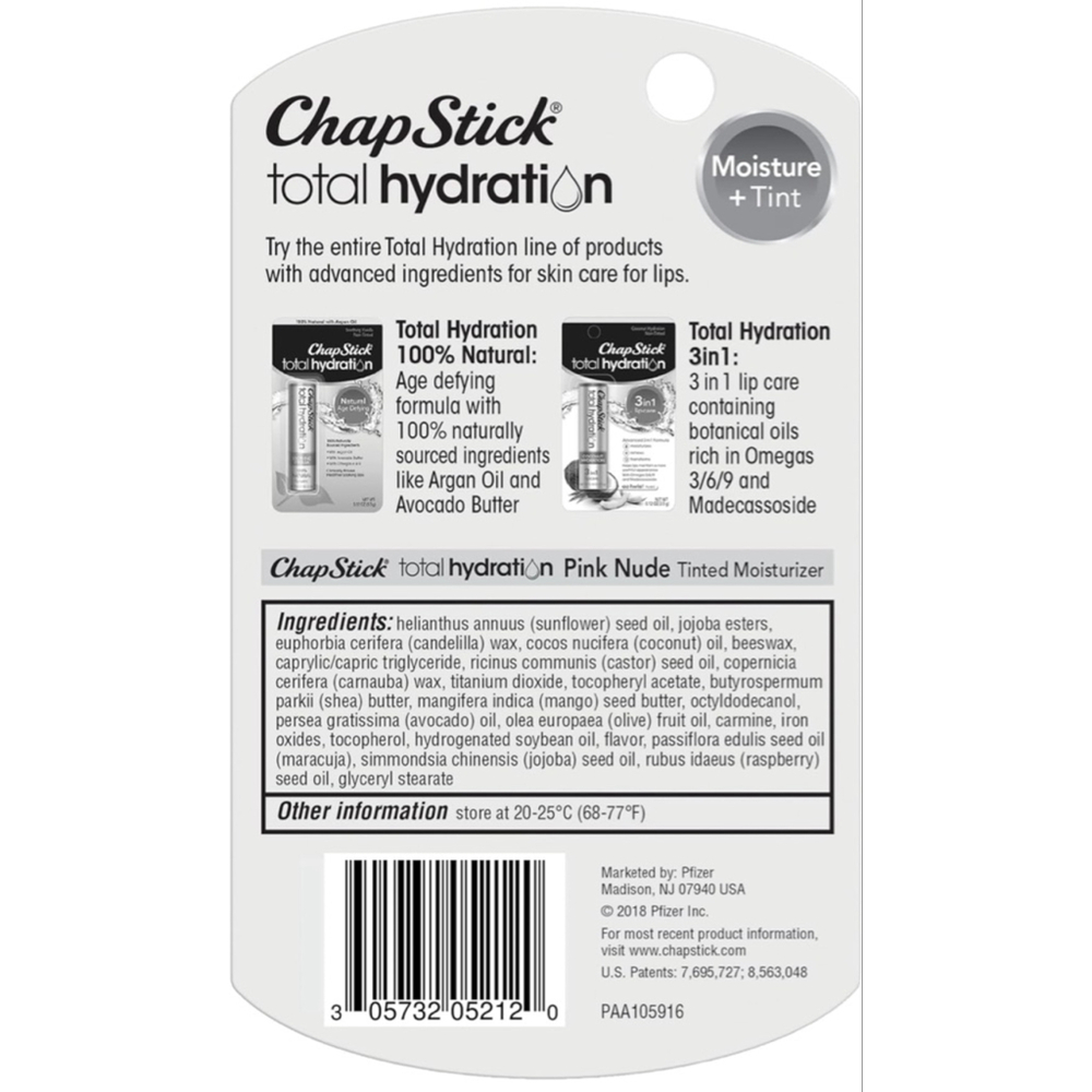 ChapStick Total Hydration Moisture + Tint Pink Nude - Picture 2 of 2